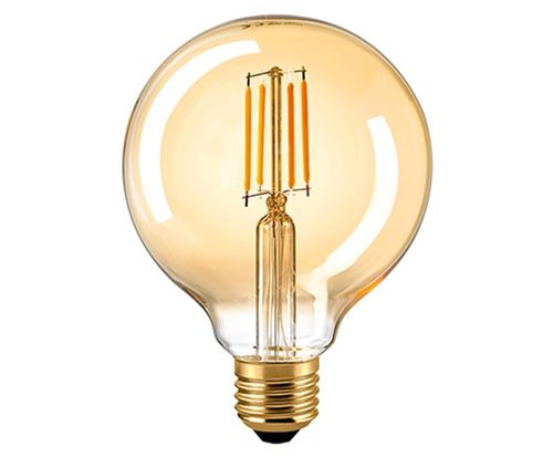 LED Globe Lampe "Golden - Glass" -  Klar E-27 - 7,0 Watt (55W) 2.500 Kelvin - Dimmbar T-95