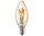 LED Kerzenlampe - Klar  E-14 - 2,5 Watt (15W)  1.800 Kelvin - Dimmbar "Gold" Curved-Line
