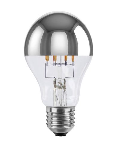 LED Glühlampe - SPK . E-27 - 6,5-Watt (45W) 2.700 Kelvin - Dimmbar Spiegelkopf Silber