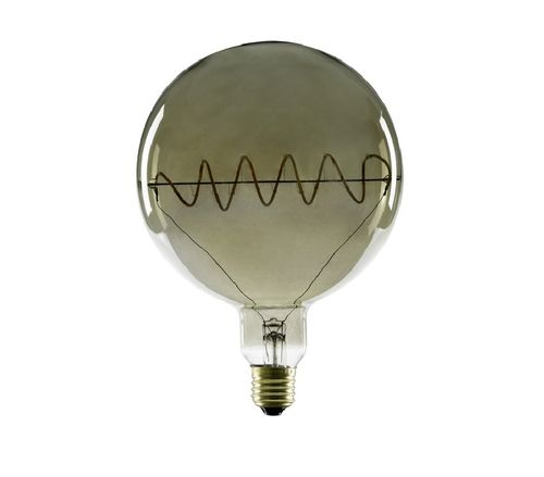 LED Globe Lampe - Klar E-27 - 6,5 Watt (25W) 1.900 Kelvin - Dimmbar T-150 - Curved - Bridge Smokey