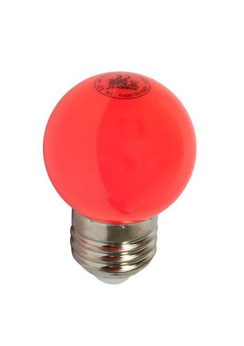 LED Farb-Glühlampe Matt - E-27 - 1,0 Watt Rot - kleine Bauform Außenbereich geeignet