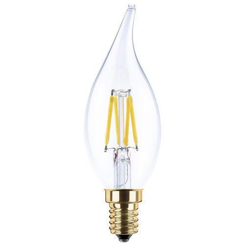LED Kerzenlampe - Klar E-14 - 3,0 Watt (26W) 2.200 Kelvin - Dimmbar "Windstoss"