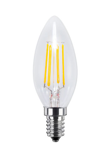 LED Kerzenlampe - Klar E-14 - 4,0 Watt (27W) 2.600 Kelvin - Dimmbar