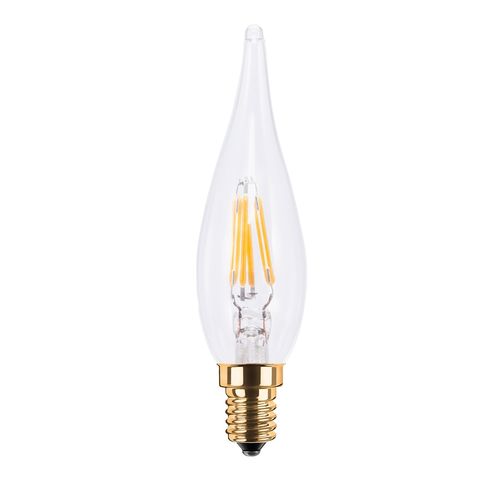 LED Kerzenlampe - Klar E-14 - 1,5-Watt (9W)  1.900 Kelvin Dimmbar "French Candle"