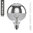 LED Globe Lampe - E-27 8 W (35W) - 2000-2900 K Silber Ambient-Dimming Ringverspiegelt - T125