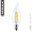 LED Kerzenlampe Klar E-14 - 4,0 Watt (30W) 2.700 Kelvin - HQ-Line "Windstoss"