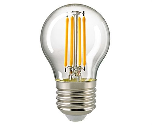 LED - Glühlampe  -  Klar E-27 - 4,5 Watt (40W) 2.700 Kelvin -  Dimmbar Klein G45
