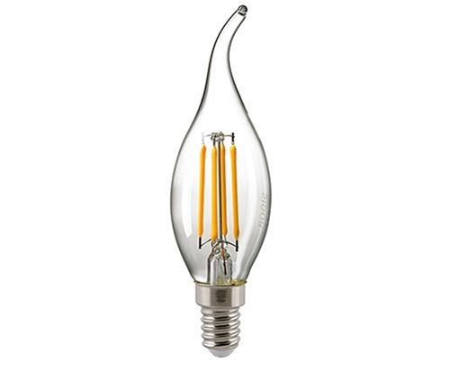 LED Kerzenlampe - Klar E-14 - 4,5-Watt (40W) 2.700 Kelvin - Dimmbar "Windstoss"
