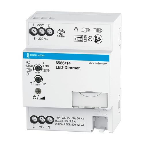 BUSCH-JAEGER Elektronischer Dimmer für LED-Leuchtmittel Leistung: 20 - 800 Watt Hutschienenmontage