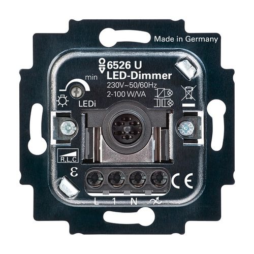 BUSCH-JAEGER Tast Elektronischer Dimmer für LED-Leuchtmittel Leistung: 2-100 Watt Doseneinbau AP/UP