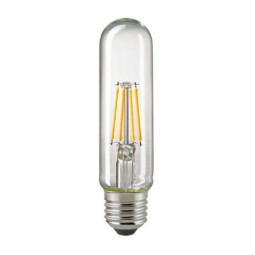 LED Röhrenlampe - Klar E-27 - 6,5 Watt (60W) 2.700 Kelvin - Dimmbar Tube - Slim