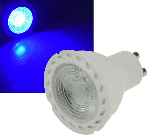 LED Reflektor Strahler GU10 - 5,0 Watt (13 W) Matt - 10.000 Kelvin Blau - 38°