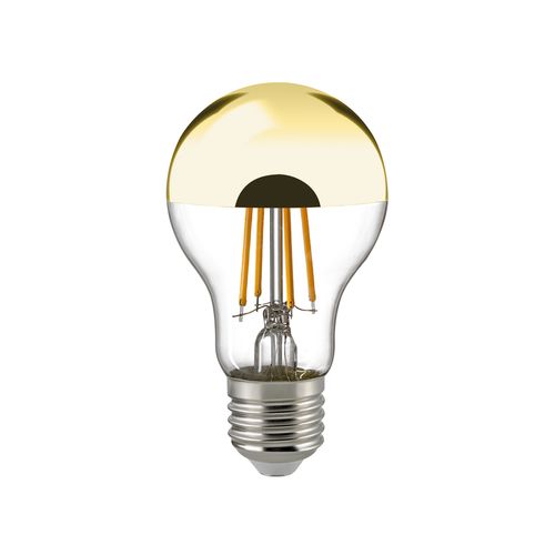 LED Glühlampe - SPK . E-27 - 7,0-Watt (50W) 2.700 Kelvin - Dimmbar Spiegelkopf Gold