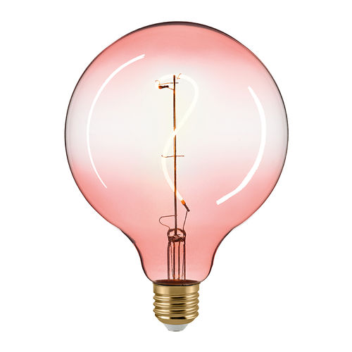 LED Globe Lampe Pink  E-27 - 4,0 Watt (15W) 2.000 Kelvin - Dimmbar Gizeh Screw - T-125