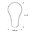 LED Glühlampe - Klar  . E-27 - 3,2 Watt (20W) 2.200 Kelvin - Dimmbar Soft-Line - Klein A15