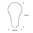 LED Glühlampe - Matt  . E-27 - 5,0 Watt (20W) 1.900 Kelvin - Dimmbar Soft-Line - Curved