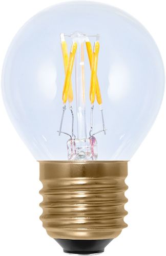 LED Mini Glühlampe "Golfball" - Klar - E-27 2,5 Watt (21W) - 2.200 K Dimmbar