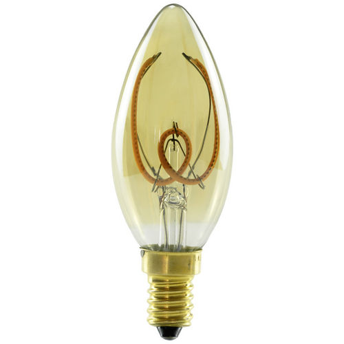 LED Kerzenlampe - Klar E-14 - 3,2 Watt (17W) 1.900 Kelvin - Dimmbar Gold-Glass - Soft-Line