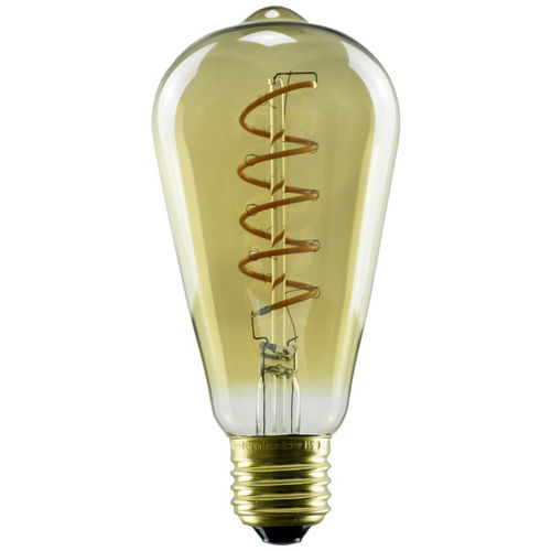 LED Rustikalampe - Klar "Golden Glass" - E-27 3,2 Watt (16W) - 1.900 K Dimmbar - Soft-Line