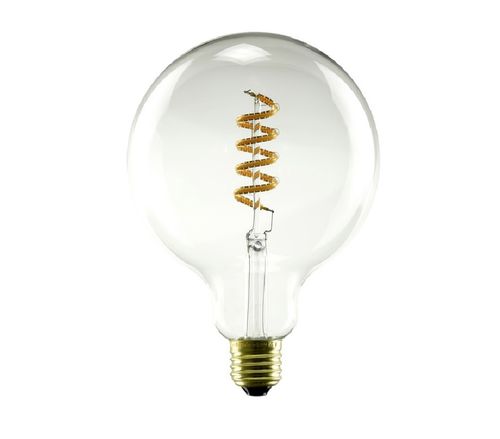 LED Globe Lampe - Klar E-27 - 6,0 Watt (27W) 1.900 Kelvin - T-125 Soft-Line - Curved