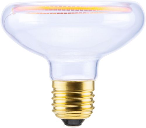 LED Floating Lampe Typ: Reflektor R80 Klar E-27 - 6,0 Watt (28W) 1.900 Kelvin - Dimmbar