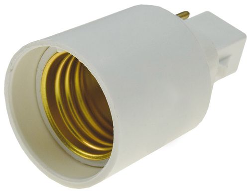 Lampensockel Adapter Kunststoffausführung G-24 d1-d2-d3 auf E-27