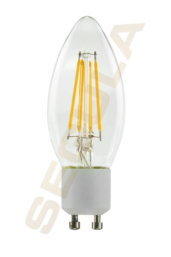 LED Kerzenlampe - Klar GU-10 - 3,0 Watt (26W) 2.200 Kelvin - Dimmbar