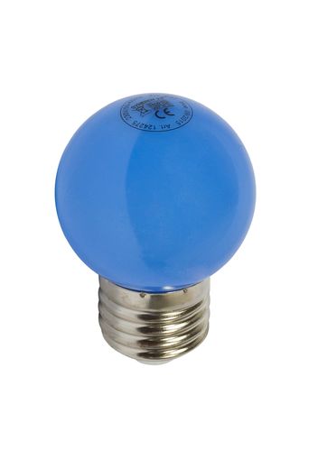 LED Farb-Glühlampe Matt - E-27 - 1,0 Watt Blau - kleine Bauform Außenbereich geeignet