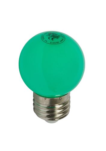 LED Farb-Glühlampe Matt - E-27 - 1,0 Watt Grün - kleine Bauform Außenbereich geeignet