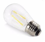 LED Klein-Rustikalampe Klar - E-27 - 1,5 Watt Weiß - kleine Bauform Außenbereich geeignet