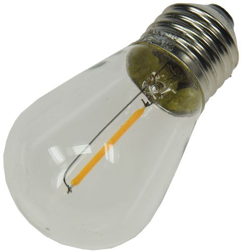 LED Klein-Rustikalampe Klar - E-27 - 0,8 Watt Weiß - kleine Bauform Außenbereich geeignet 12 Volt =